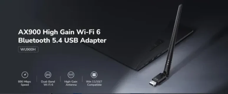 Cudy WU900H,AX900 Wi-Fi 6 Bluetooth 5.4 USB adapter sa visokim pojaèanjem,V1.0, 600 Mbps + 286 Mbp Slika 9