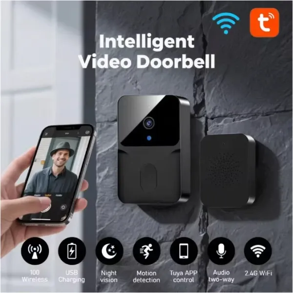 GEMBIRD SMART-FCD-M8, GMB TUYA Video interfon, OLED display, WI-FI bluetooth daljinski interfon Slika 4