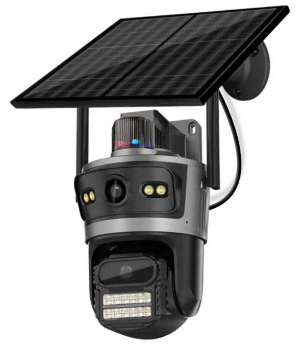 GEMBIRD CAM-IP4MP-TQ11-AOV-WiFi GMB kamera 4MP(2mp+2mp) H.26ai Solar Camera, 3.8 Inch, ICSEE App, 3.6mm,IP66 Slika 1
