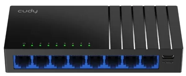 Cudy GS108D V7.0,8-Portni Gigabit Desktop Switch,USB-C, 170m Slika 1