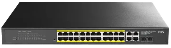 Cudy GS1028EPS2, 24-Port Gigabit Cloud Easy-Managed PoE+ Switch with 2 GbE and 2 Combo Ports, 300W Slika 2