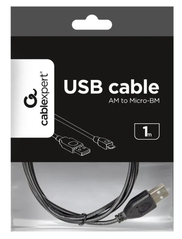 CCP-mUSB2-AMBM-1M Gembird USB 2.0 A-plug to Micro usb B-plug DATA cable 1M Black Slika 4