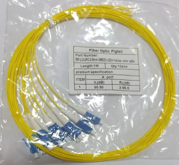 GEMBIRD SM-LC/UPC-0.9mm-G652D-LSZH-Yelow OPTIC-Pigtail Cena je za komad, prodaje se pakovanje od 10 kom.min. Slika 3