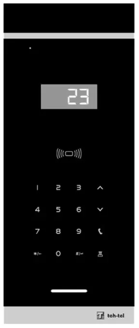TEH-TEL Spoljna jedinica audio interfona Q2 Lux 125 kHz RFID 12V do 400 korisnika Slika 1