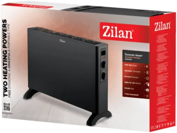 Zilan ZLN2044 Konvektorska grejalica,2000W,Crna,Termostat Slika 2