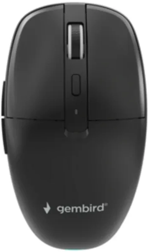 MUSW2-6B-0 Gembird Bezicni mis 2,4GHz+ Bluetooth opticki 800-1600Dpi 6-tastera crni 110mm Slika 1