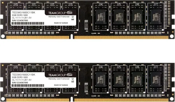 TEAM GROUP TeamGroup DDR3 TEAM ELITE UD-D3 16GB (8GBx2) 1600MHz 1,35V 11-11-11-28 TED3L16G1600C11DC01 Slika 1