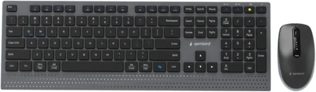 GEMBIRD KBS-WPS-02 Bezicni desktop set tastatura i mis Bluetooth 5.2 + WiFi 2.4 GHz US layout Slika 1