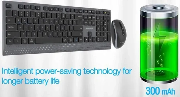 GEMBIRD KBS-WPS-02 Bezicni desktop set tastatura i mis Bluetooth 5.2 + WiFi 2.4 GHz US layout Slika 7