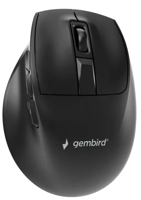 MUSW3-9B-01 Gembird Bežièni ergonomski miš sa 9 tastera i tri režima rada,crna,800-2400DPI,105mm Slika 1