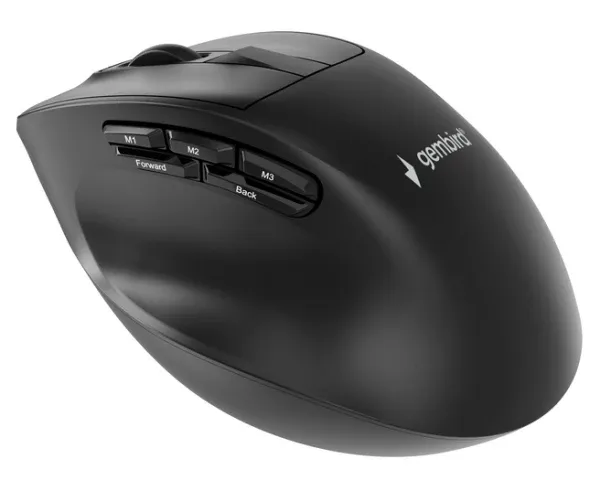 MUSW3-9B-01 Gembird Bežièni ergonomski miš sa 9 tastera i tri režima rada,crna,800-2400DPI,105mm Slika 8