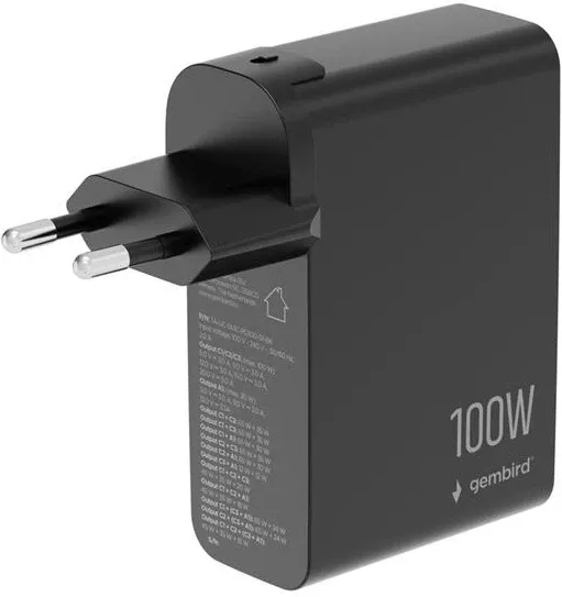 GEMBIRD TA-UC-1A3C-PD100-01-BK USB brzi punjac sa 4 porta Do 100 W Slika 1