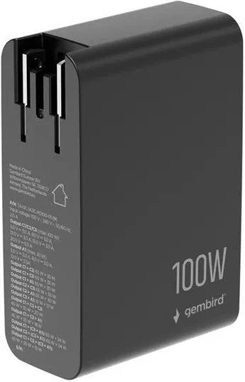 GEMBIRD TA-UC-1A3C-PD100-01-BK USB brzi punjac sa 4 porta Do 100 W Slika 8