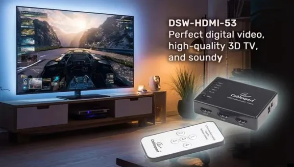 DSW-HDMI-53 Gembird HDMI interface SWITCH, 5ports, remote Slika 4