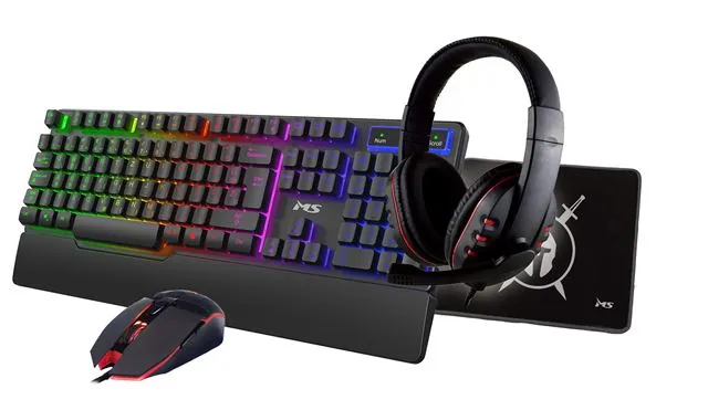 SET MS ELITE C501 4u1, tastatura, miš, slušalice, podloga Slika 1