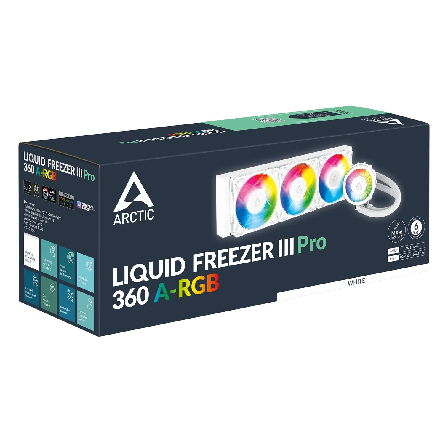 COL CPU AiO LCS Arctic Liquid Freezer III Pro 360 A-RGB (W) Slika 1
