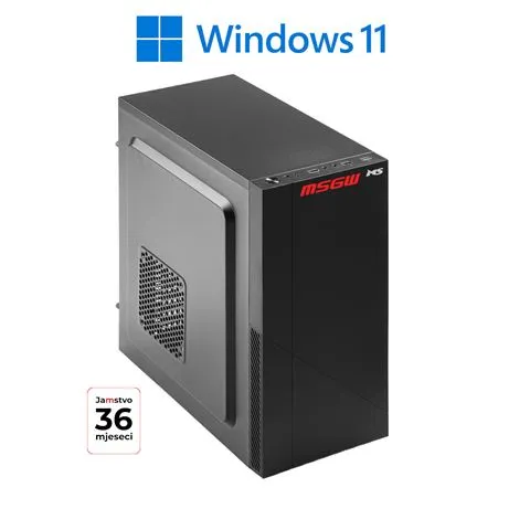PC MSGW Basic R3 a101 R3-4300GE/1x8GB/256GB/500W/W11H Slika 1