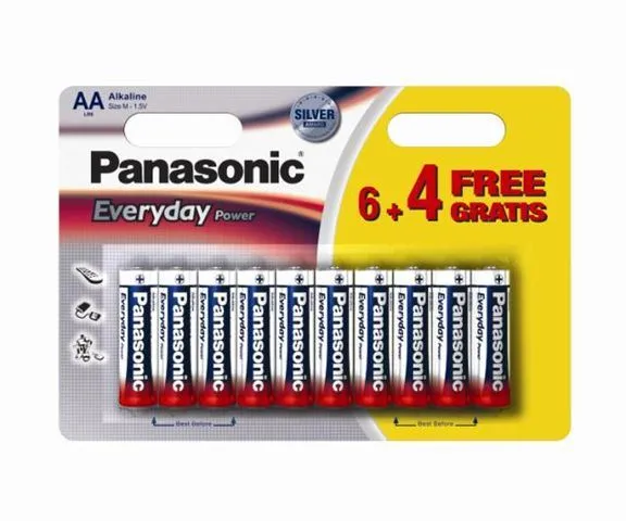 PANASONIC baterije LR6EPS/10BW-AA 10 kom 6+4F Alkalne Ever Slika 1