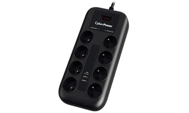 CyberPower produžni kabl prenapon.zaštita P0820SUF0 8xšuko/2xUSBc/1,8m Slika 1