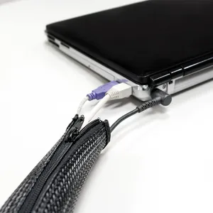 LogiLink  fleksibilna zaštita za kablove sa rajfešlusom 1m x 30mm crna Slika 1