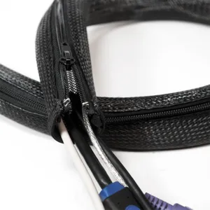 LogiLink  fleksibilna zaštita za kablove sa rajfešlusom 1m x 30mm crna Slika 2