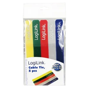 Logilink čičak trakice za vezivanje kablova, 5 boja Slika 2