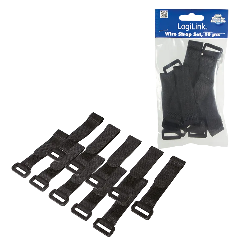 Logilink čičak trakice za vezivanje kablova 150 x 20 mm, 10kom, crna Slika 3