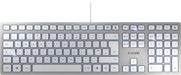 Cherry KC-6000 Slim tastatura, YU, bela/srebrna Slika 1