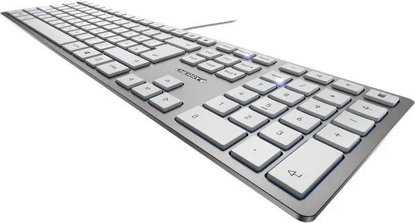 Cherry KC-6000 Slim tastatura, YU, bela/srebrna Slika 2