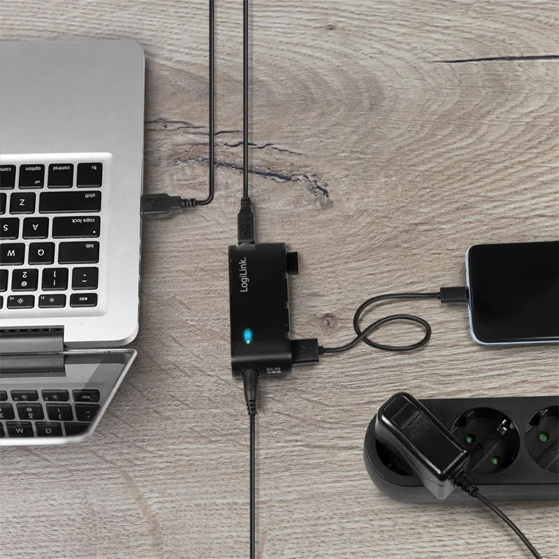 LogiLink USB 2.0 HUB, 4-Port, crni sa napajanjem Slika 6