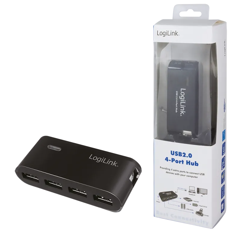 LogiLink USB 2.0 HUB, 4-Port, crni sa napajanjem Slika 8