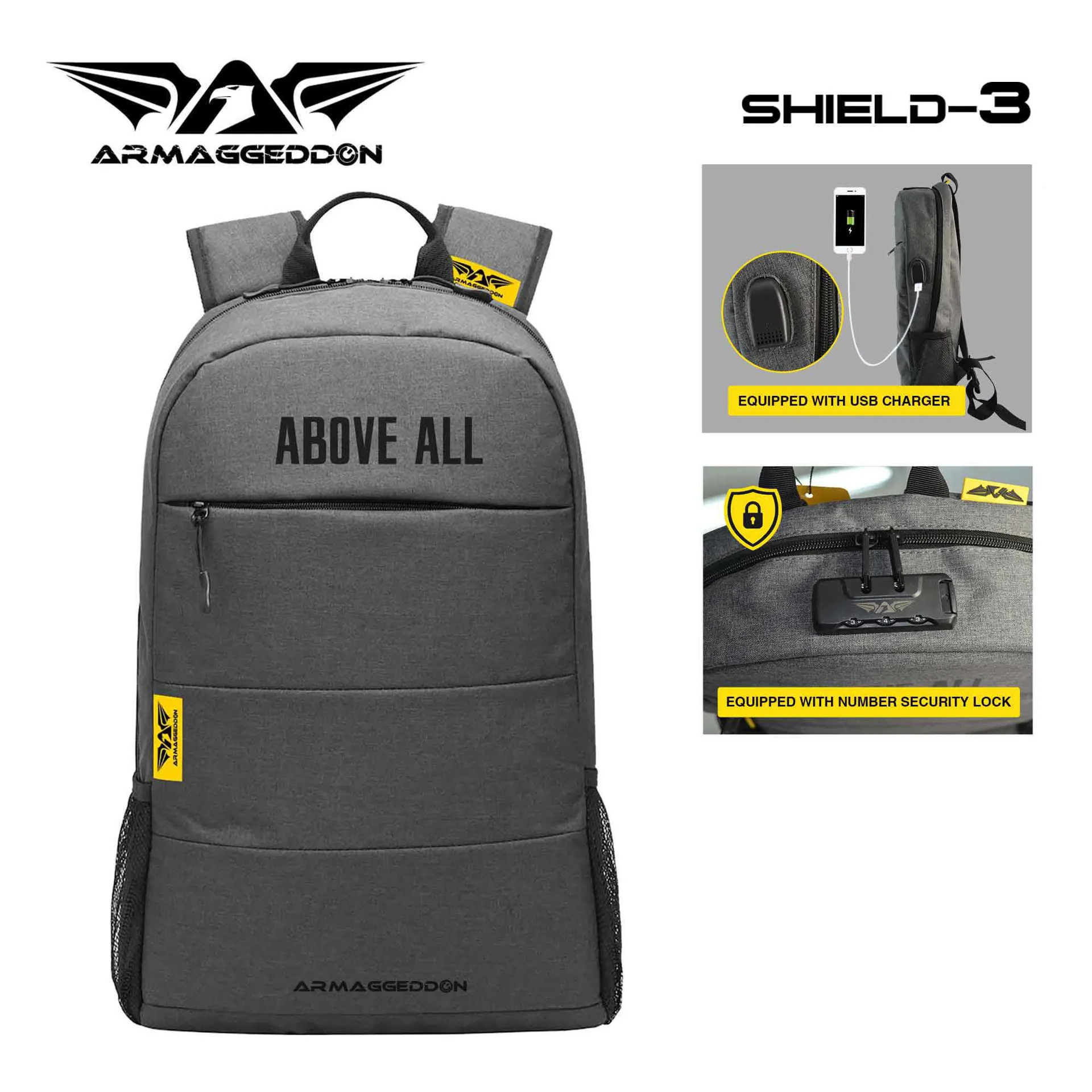ARMAGGEDDON Shield 3 ranac 15.6" siva boja Slika 1