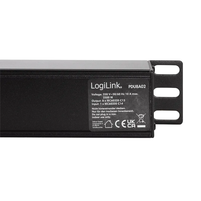 Logilink PDU 230V 8 - C13 1 osigurač on/off bez napojnog kabla Slika 5