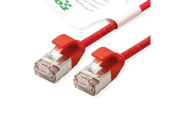 Secomp Roline GREEN U/FTP Data Center PatchCord 6A Slim LSOH crveni 0.5m Slika 1