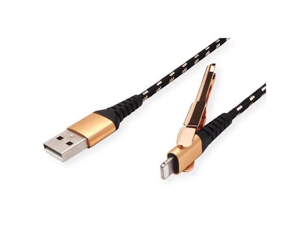 Secomp Roline GOLD Lightning to USB Cable for iPhone, iPod, iPad, with Smartphone support function, 1 m Slika 3