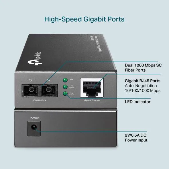 TP-Link Gigabit Single-Mode Media Converter MC210CS Slika 3