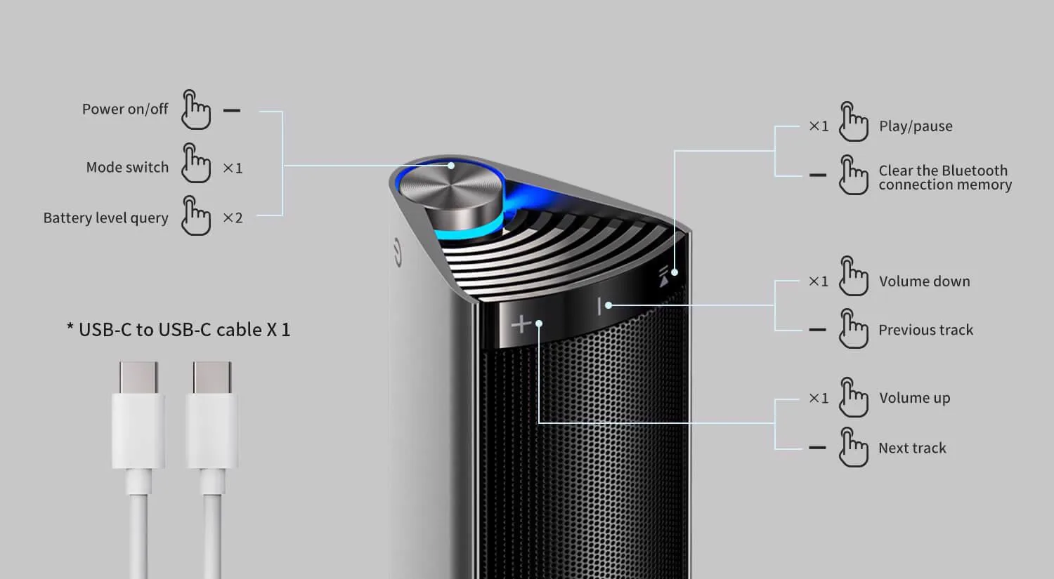 Edifier MF200 Prenosivi Bluetooth Zvučnik 8W Silver Slika 6