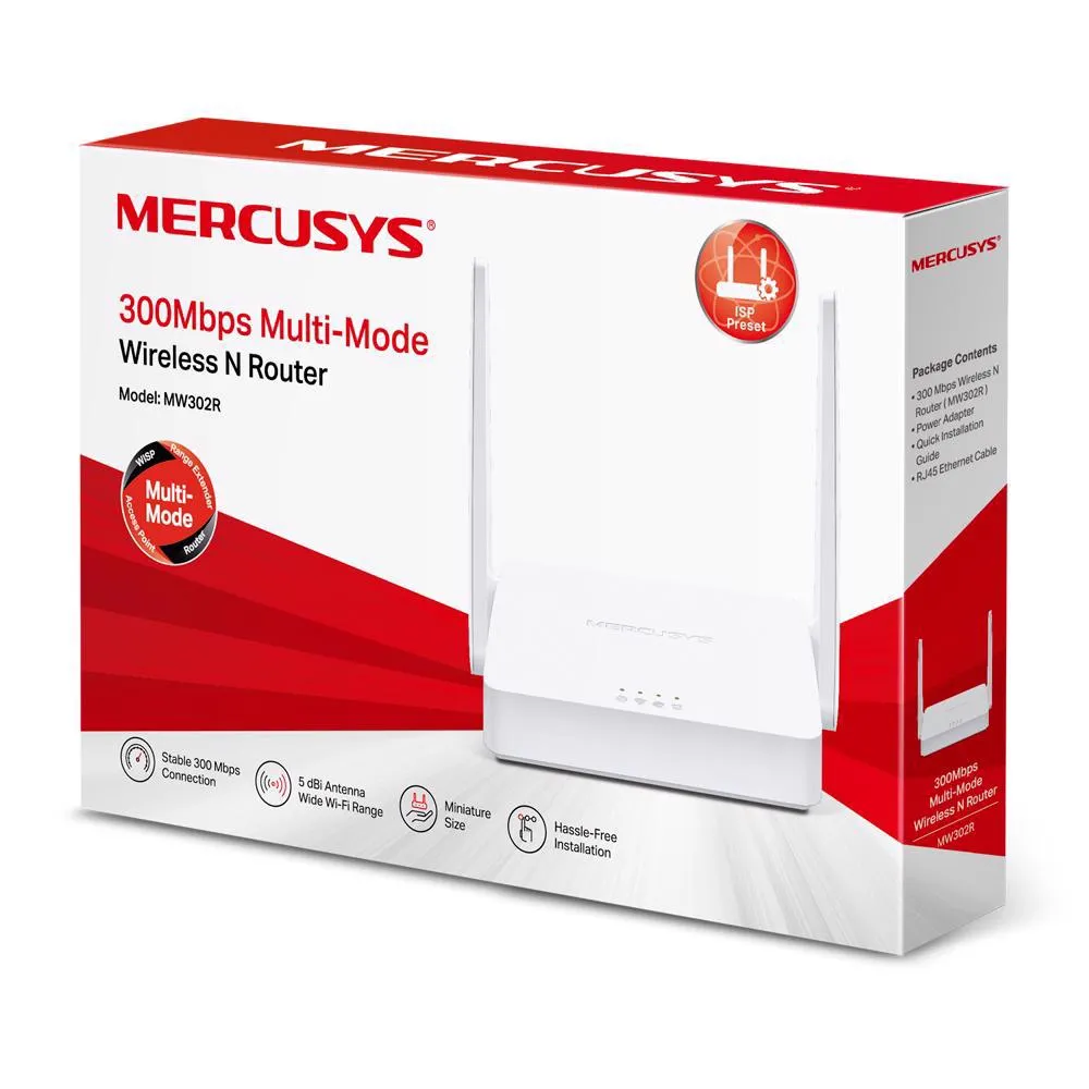 Mercusys MW302R v1.2,WiFi4 300Mbps Multi-Mode Wireless N Router Slika 3
