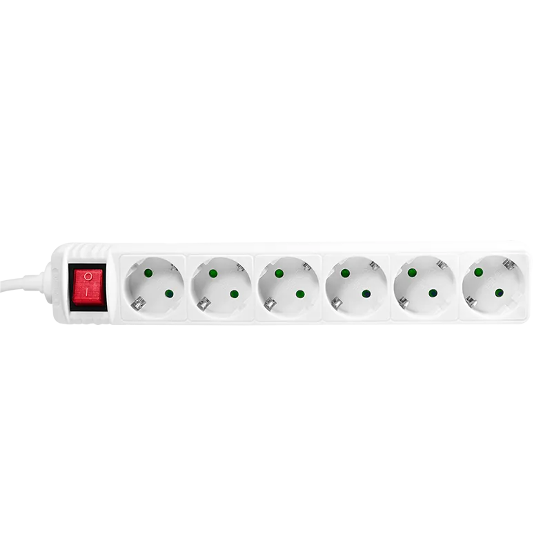 Logilink produžni kabl 6 mesta, prekidač, 1.5m, beli Slika 2