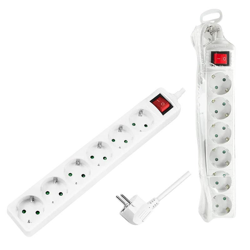 Logilink produžni kabl 6 mesta, prekidač, 1.5m, beli Slika 5