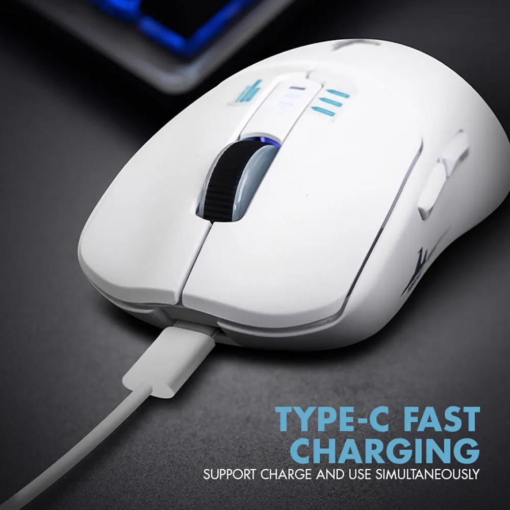 ARMAGGEDDON Mirage V Wireless/BT Gaming Mouse White Slika 5
