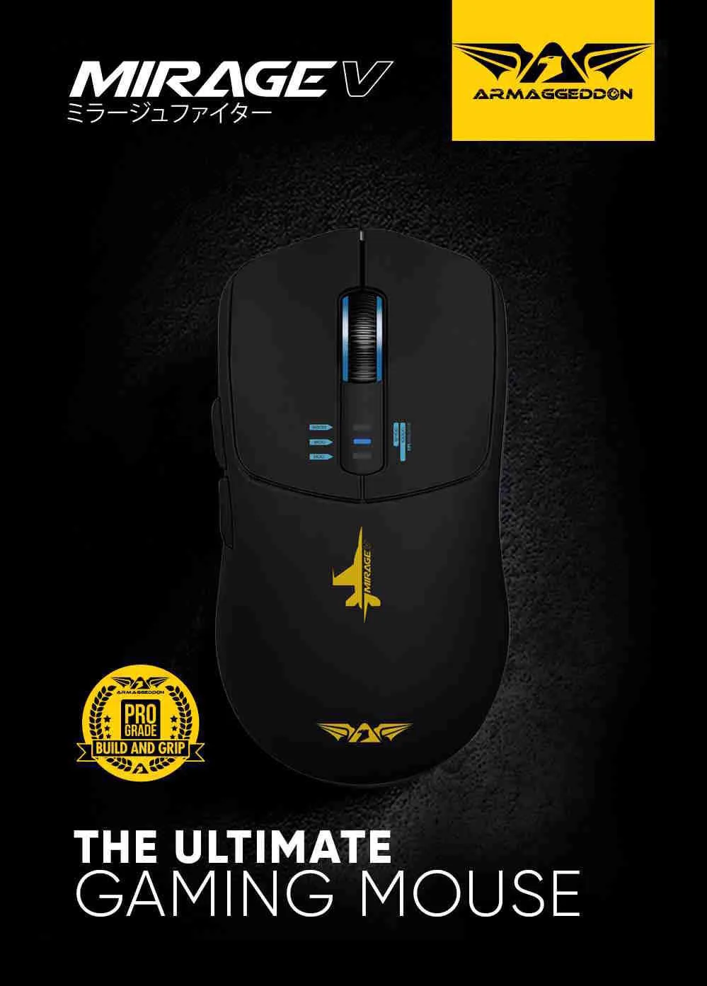 ARMAGGEDDON Mirage V Wireless/BT Gaming Mouse Black Slika 1