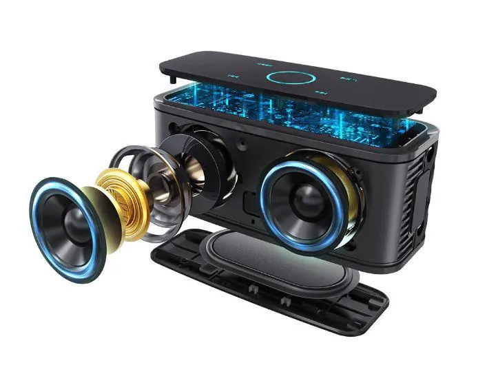 Doss BT SoundBox zvučnik DS-1681 V5.0 IPX5 snaga 6Wx2 Touch panel beli Slika 2