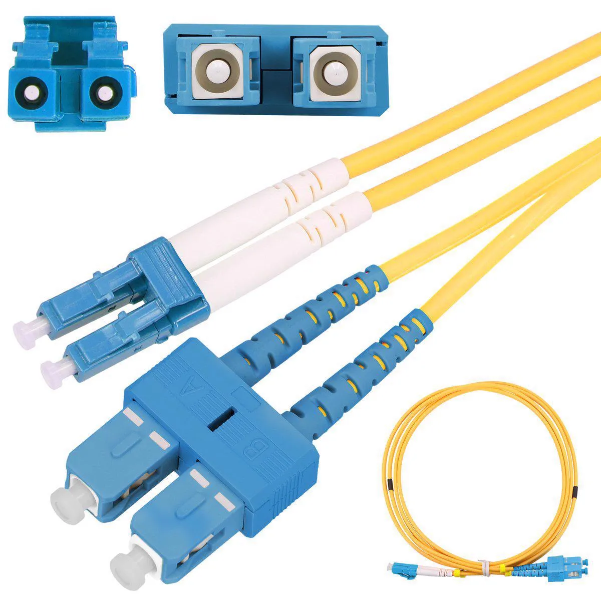 Extralink Patchcord SC/UPC-LC/UPC, SM, G652D, Duplex, 3.0mm 1.0m Slika 1