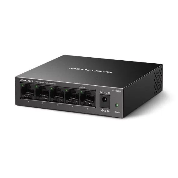 Mercusys MS105GS V2.0 5-Port Gigabit Desktop Switch Metal Housing Slika 1