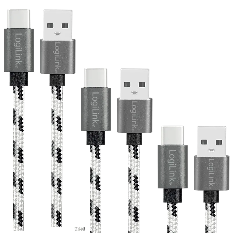 Logilink USB 2.0 Type C, C/M na USB - A/M, 3-pak set 0.5 m / 1 m / 2 m Slika 2