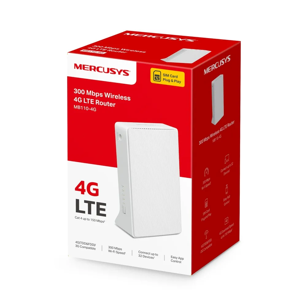Mercusys MB110-4G V2.0 300 Mbps Wireless N 4G LTE Router Slika 5