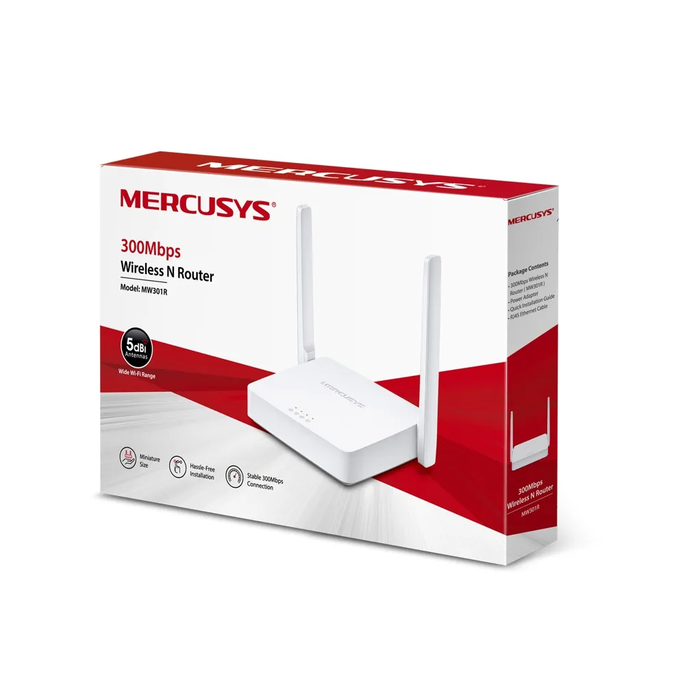 Mercusys MW301R v3.2,WiFi4 300Mbps Wireless N Router, 2 x 5dBi Slika 3