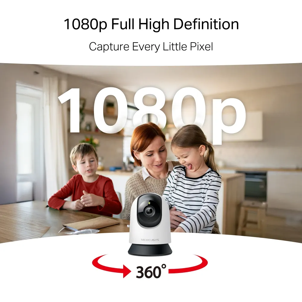 Mercusys MC200 V1.0 Pan/Tilt Home Security Wi-Fi 1080p Camera Slika 3