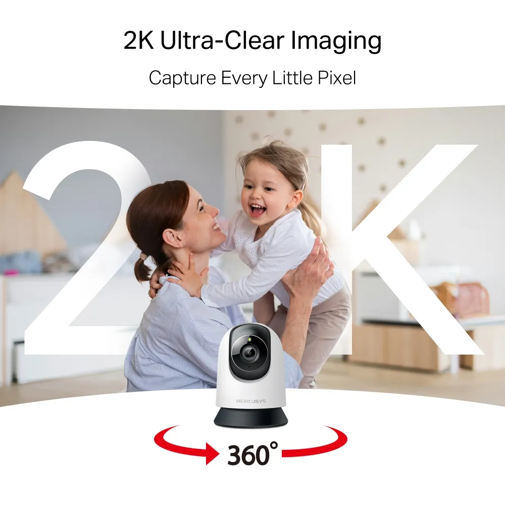 Mercusys MC210 V1.0 Pan/Tilt Home Security Wi-Fi 2K Camera Slika 7